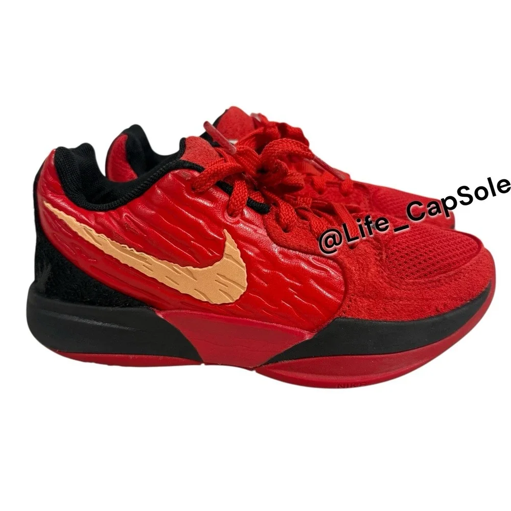Size 2.5Y Kids Nike Ja 2 'Nightmare' Red Basketball Shoe IB7249-600 GS‎ Youth